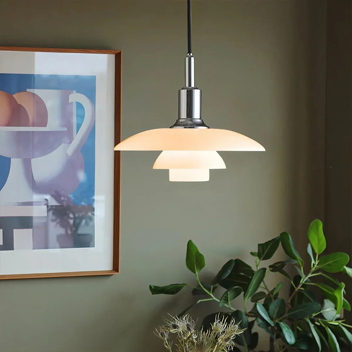 Danish Designer Glass Pendant Lamp for Kitchen - Orntli