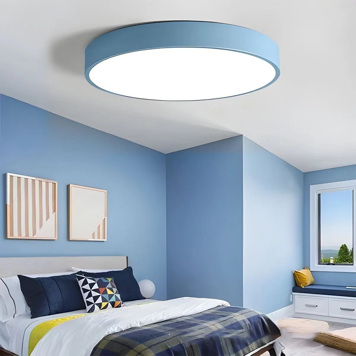 LED minimalistisk cirkulært macaron loftlys - Orntli