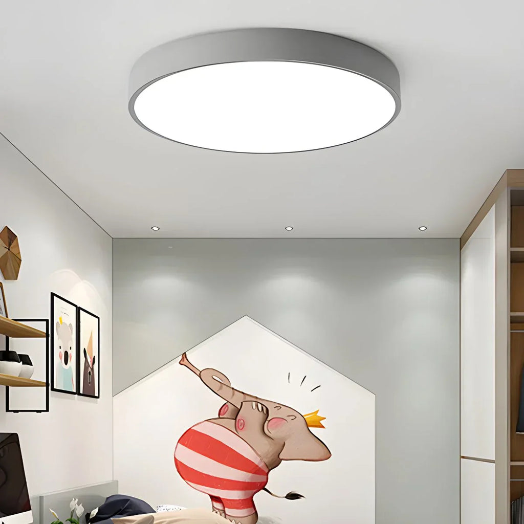 LED minimalistisk cirkulært macaron loftlys - Orntli