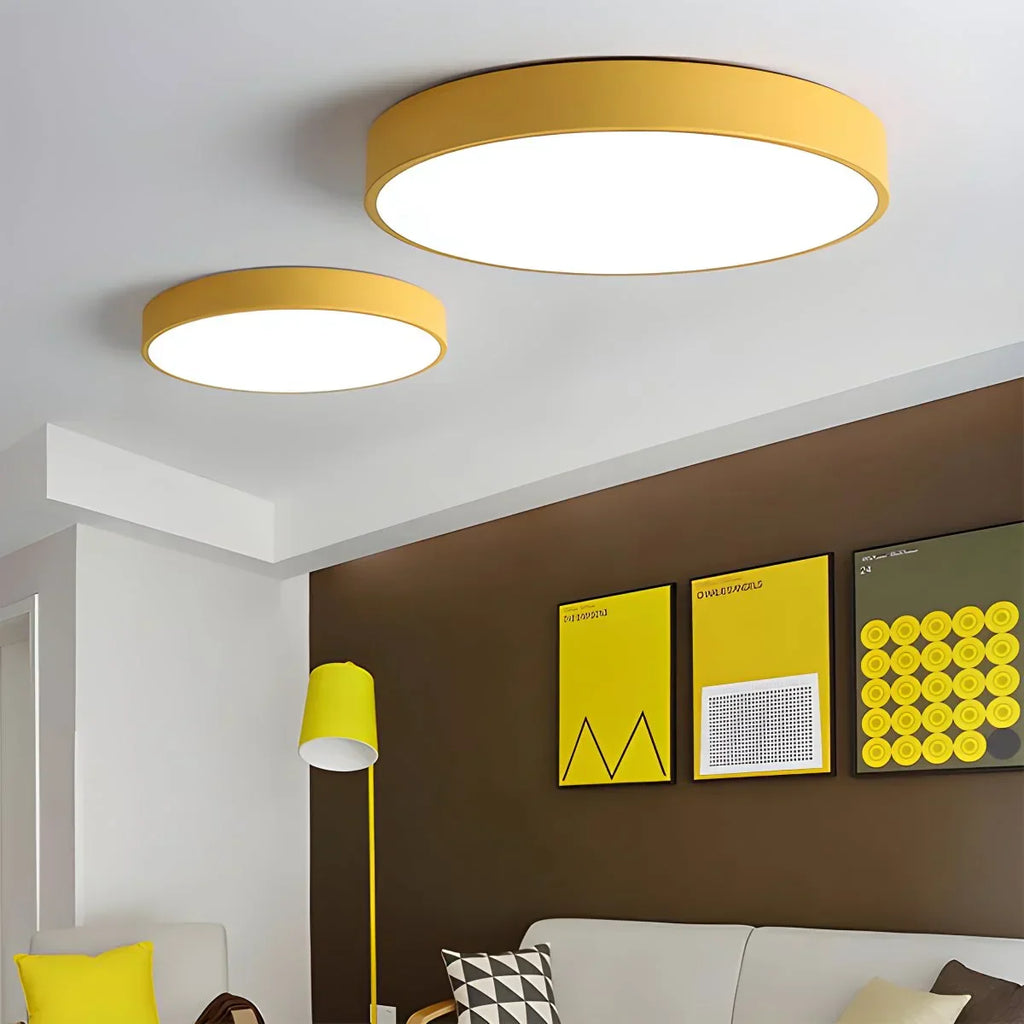 LED minimalistisk cirkulært macaron loftlys - Orntli