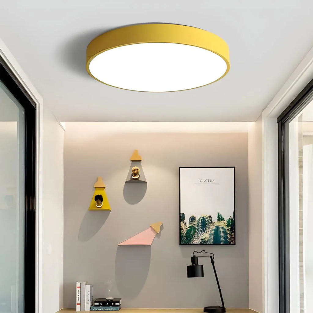 LED minimalistisk cirkulært macaron loftlys - Orntli