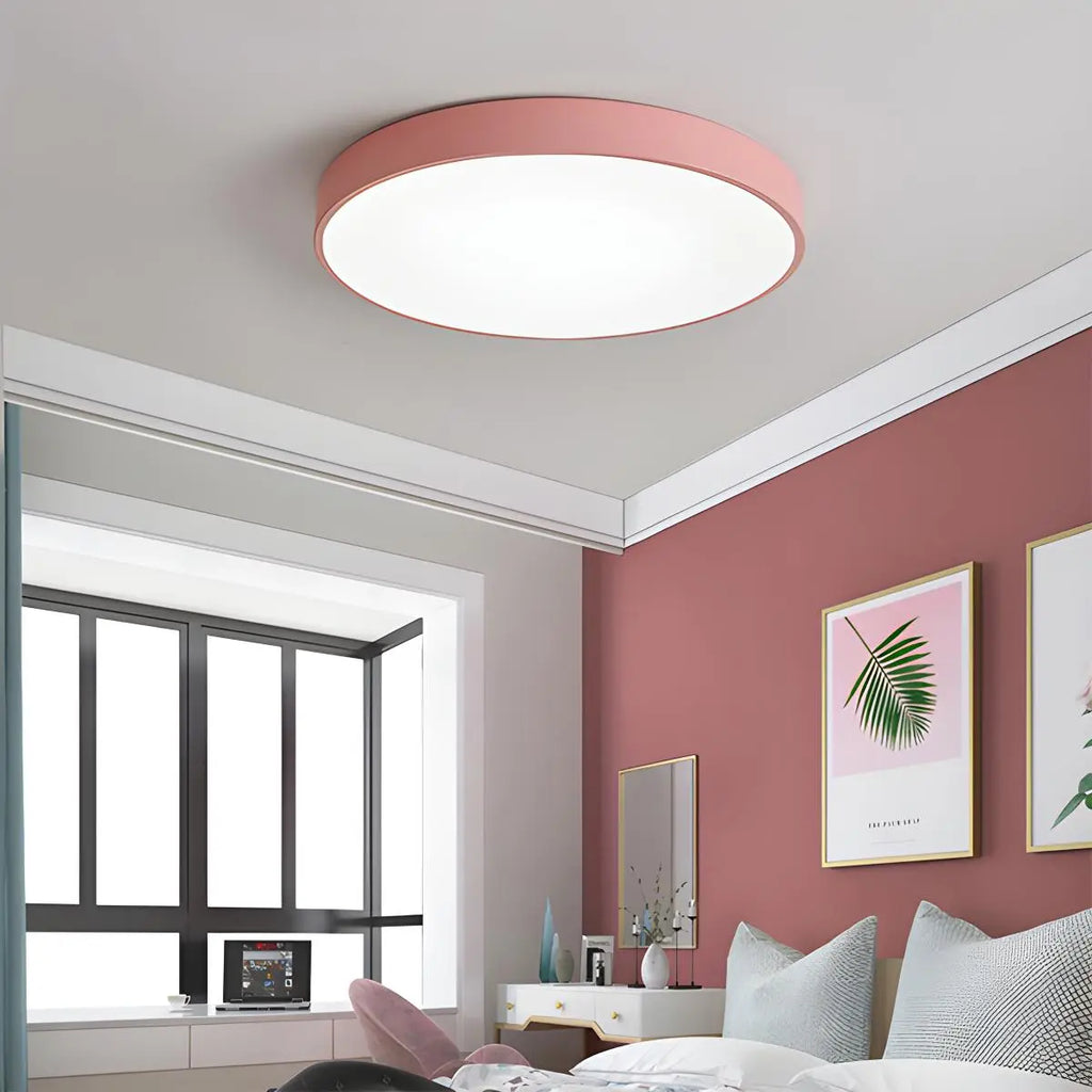LED minimalistisk cirkulært macaron loftlys - Orntli
