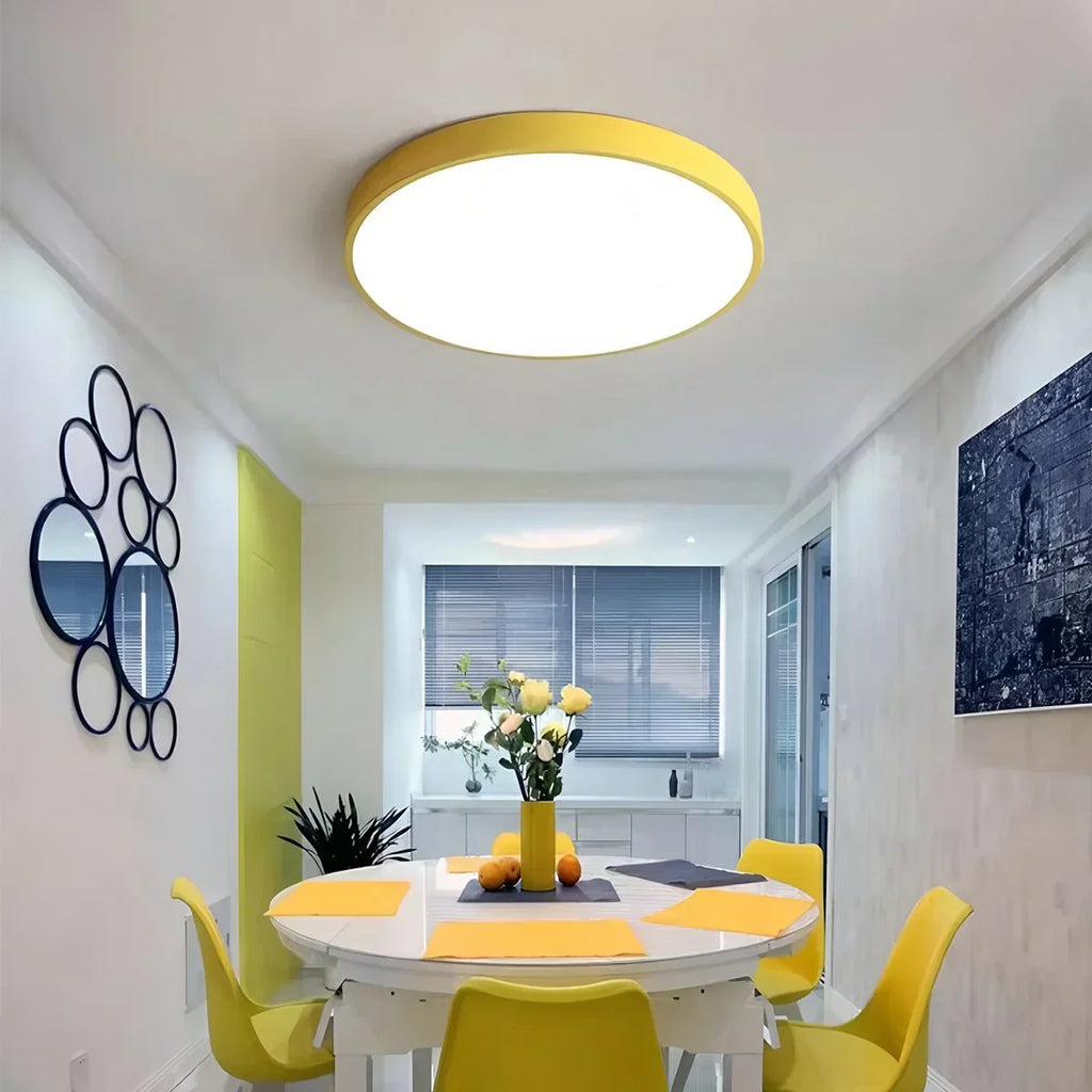 LED minimalistisk cirkulært macaron loftlys - Orntli