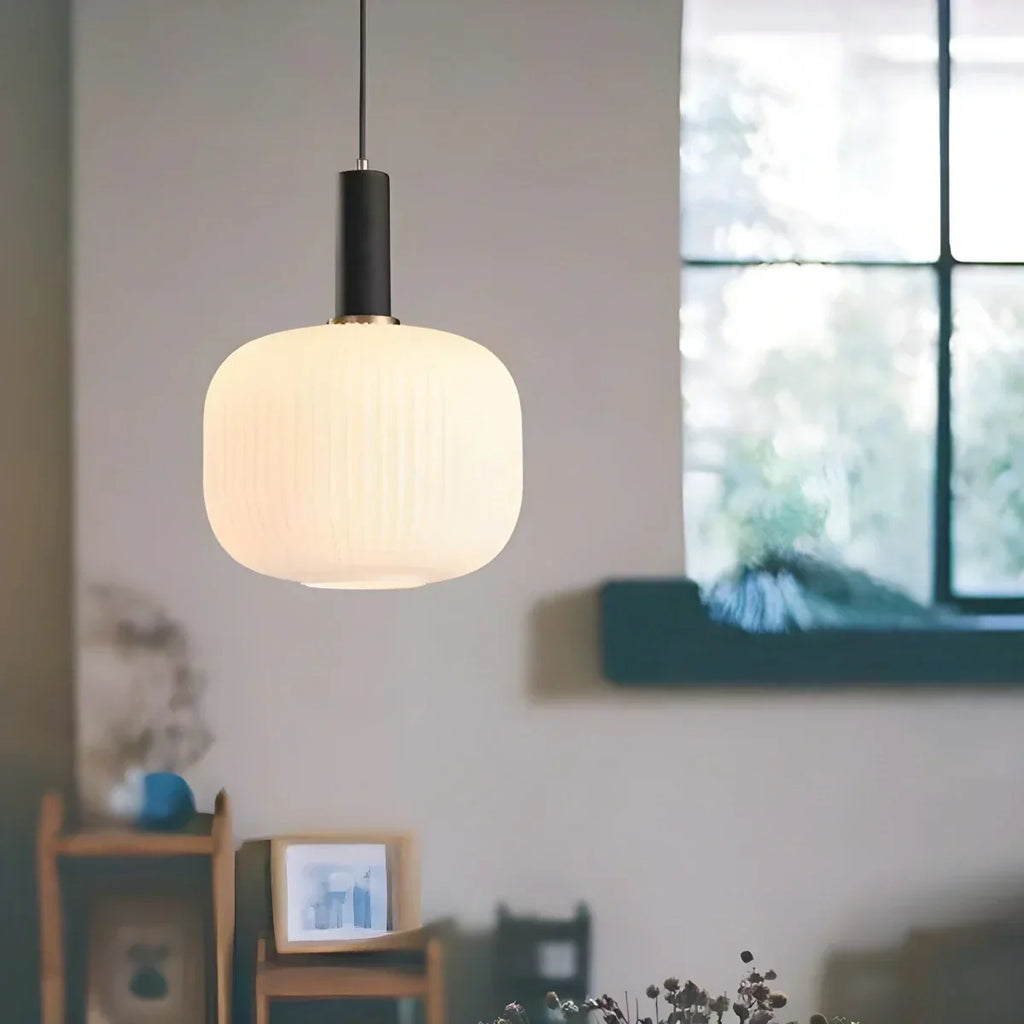Nordic Vintage Glass Striped Pendeant Light - Orntli