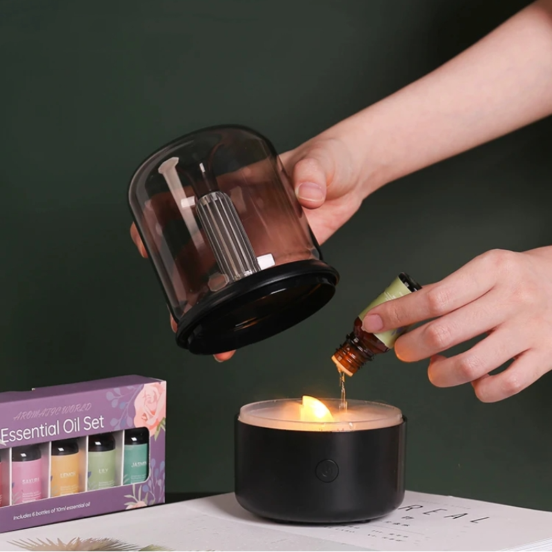 Aroma diffúzor lámpa | Lánghatás ködfunkcióval