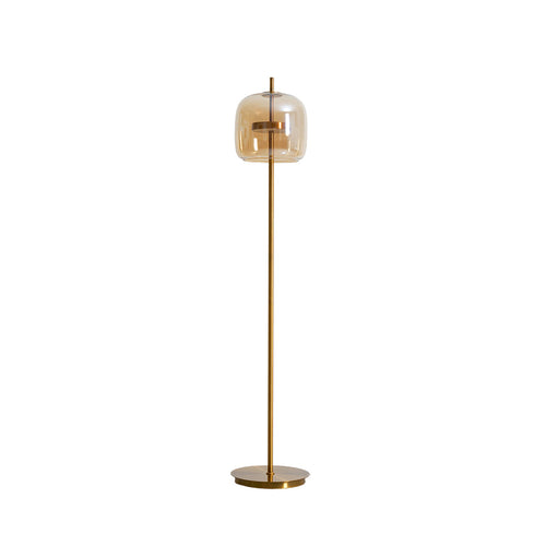 Ambient Stehleuchte mit Rauchglas-Schirm für Wohnzimmer