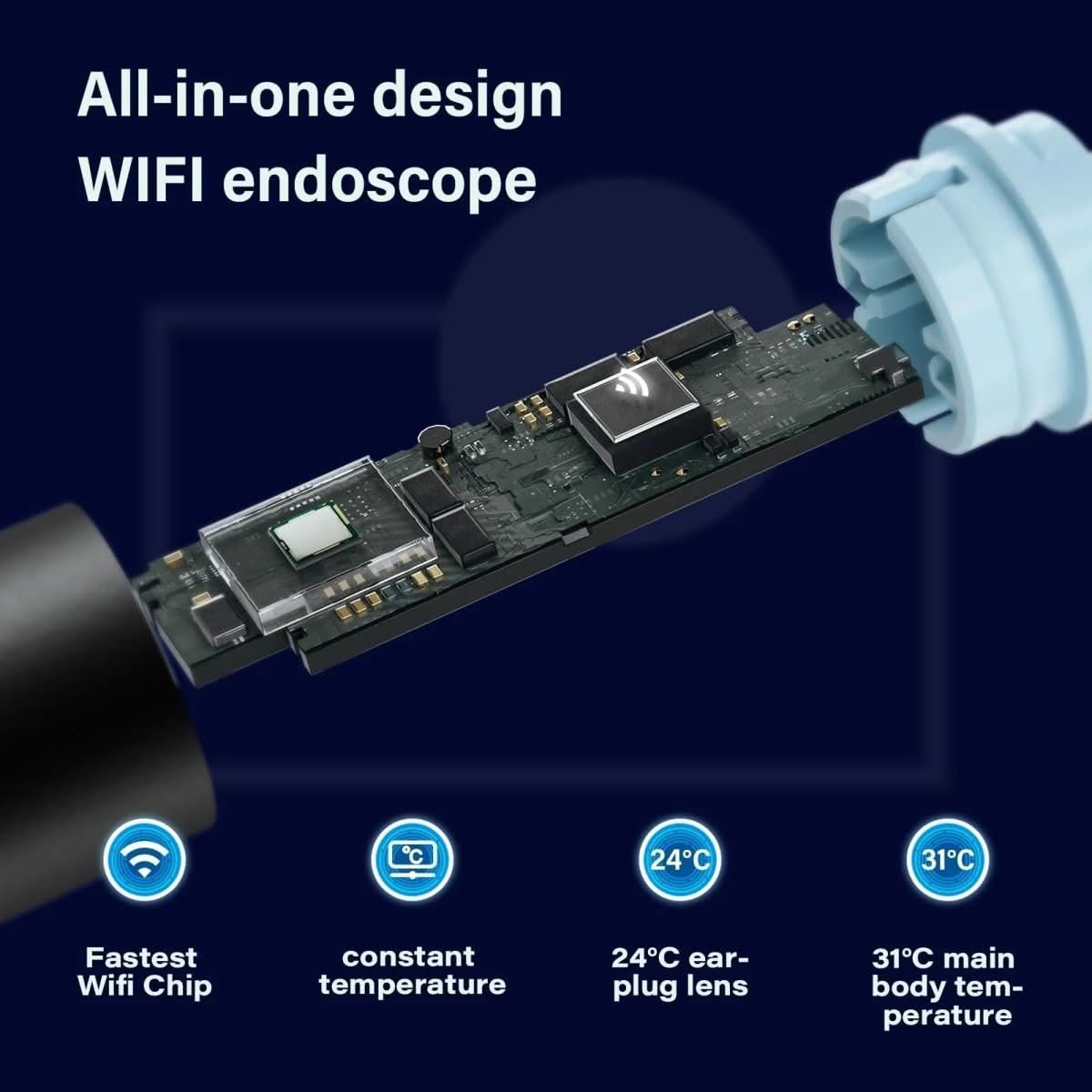 NovaSight Mini WiFi endoskop 1080P inspekční kamera se šesti LED diodami pro kutily