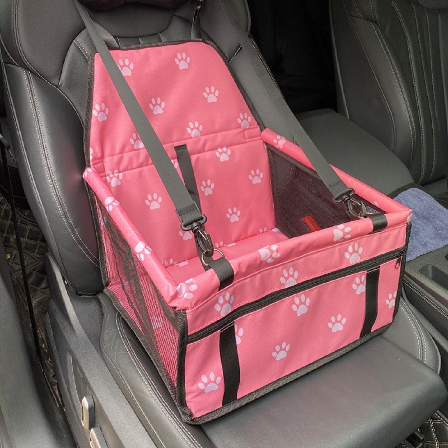 Seggiolino Auto Elevato per Cani AutoPaw con Tessuto Impermeabile e Base Antiscivolo
