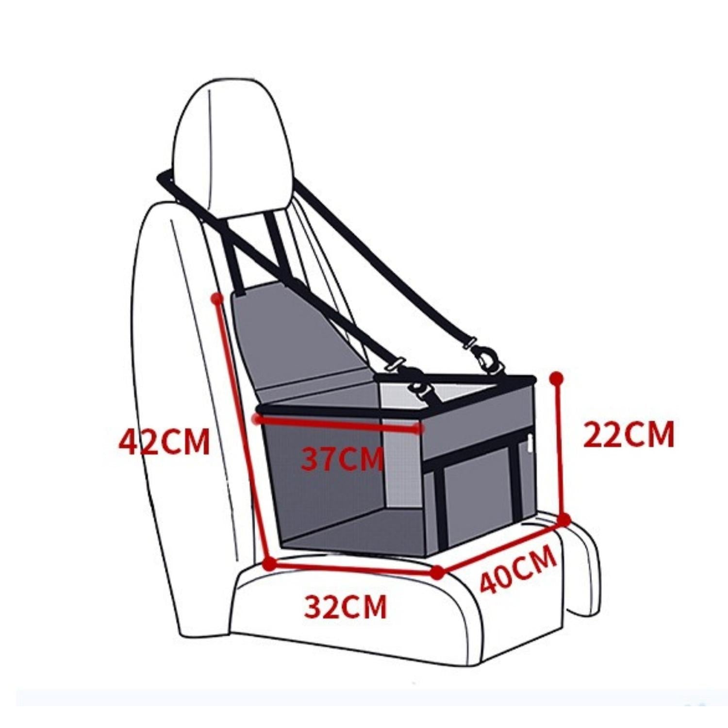Seggiolino Auto Elevato per Cani AutoPaw con Tessuto Impermeabile e Base Antiscivolo