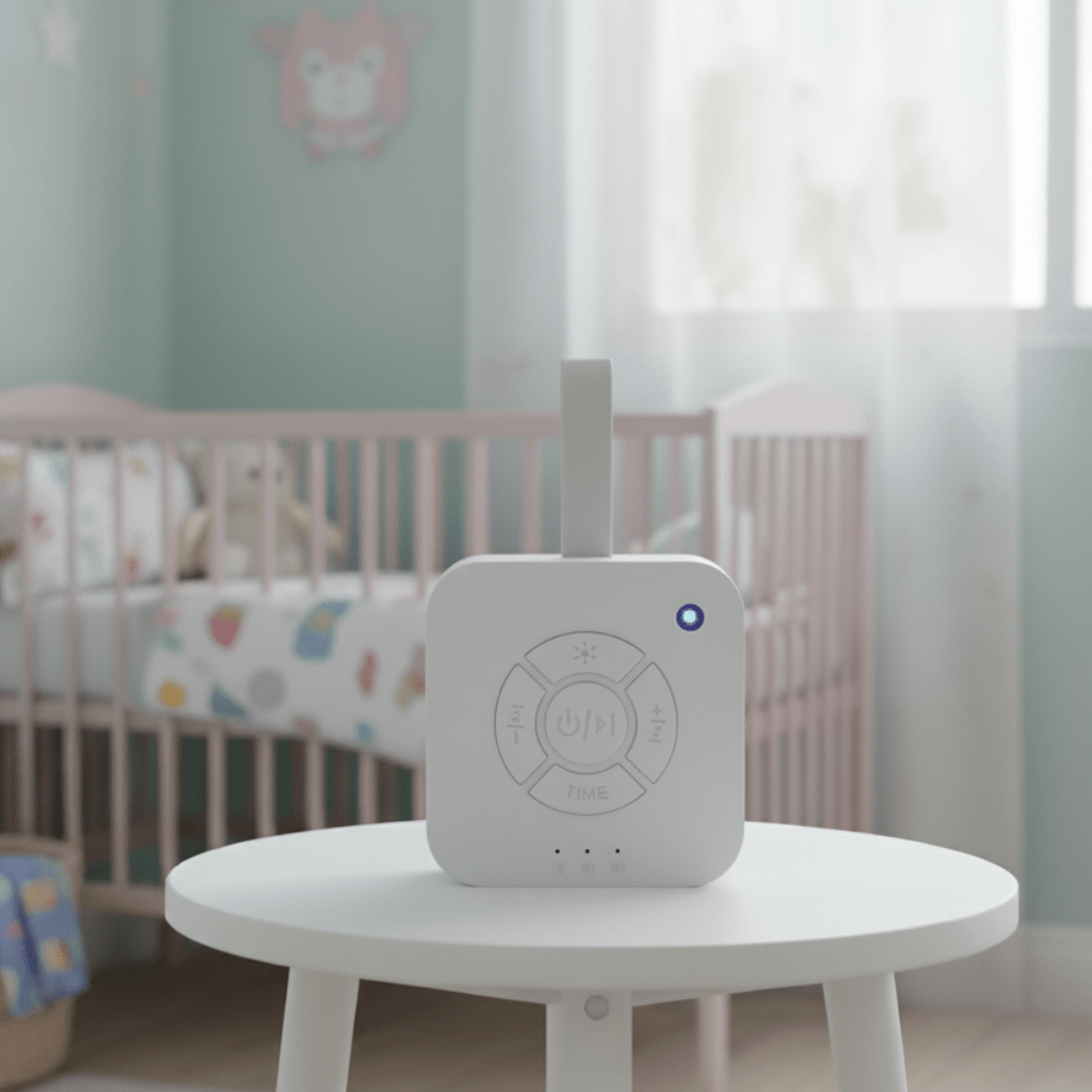 LullMate Reise Babylydmaskin med oppladbar USB for søvn på farten
