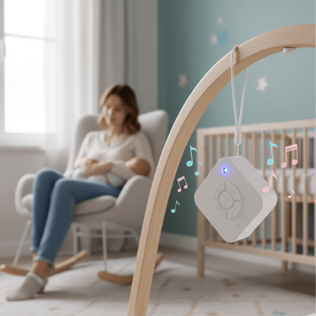 LullMate Reise Babylydmaskin med oppladbar USB for søvn på farten
