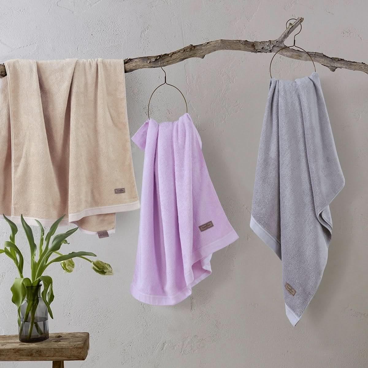 Aurelia Bamboo Essence Towel Ultra Soft and Absorbent Antibacterial for Eco Spa Fans