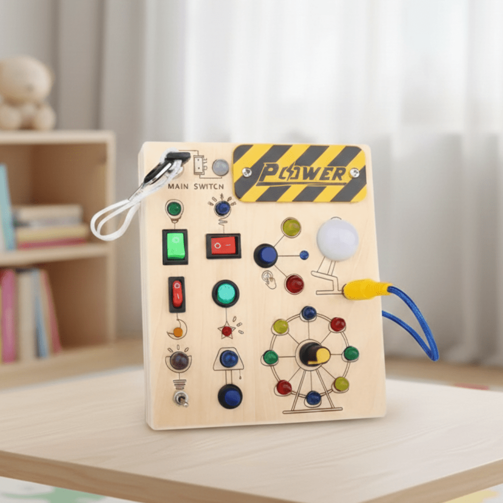 LumaBoard Tabla de Madera Luminosa para el Desarrollo Táctil y Habilidades Motoras en Niños Pequeños
