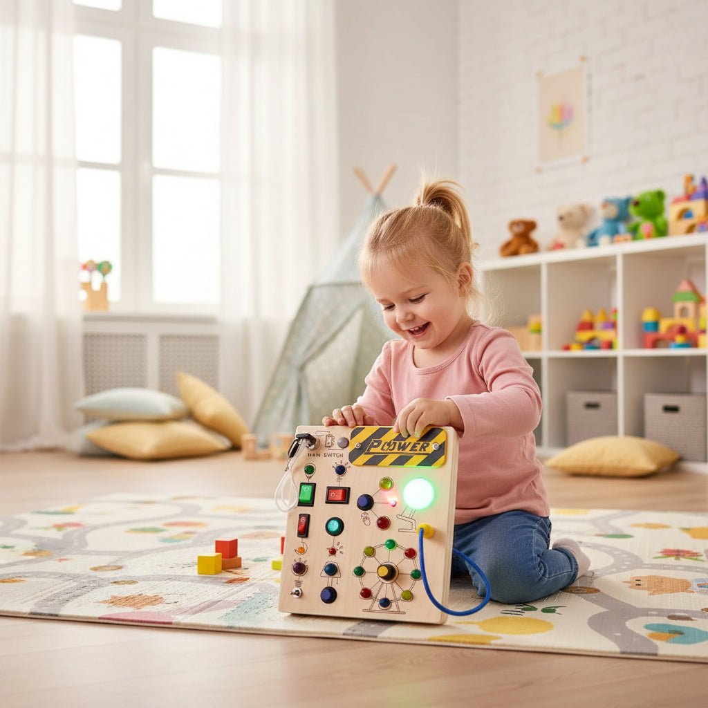 LumaBoard Tabla de Madera Luminosa para el Desarrollo Táctil y Habilidades Motoras en Niños Pequeños