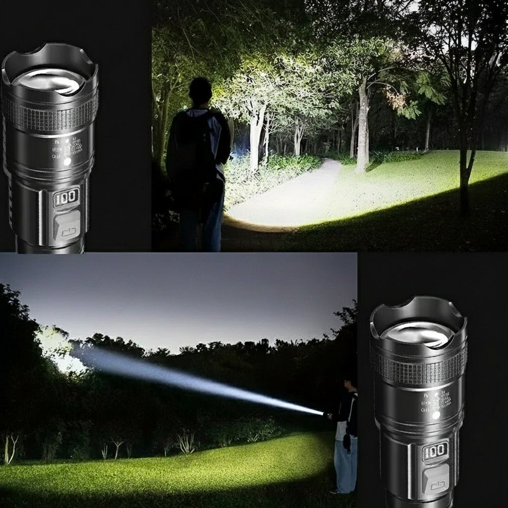 NovaBeam Wysokowydajna Przenośna Latarka LED Wodoodporna Lampa Turystyczna