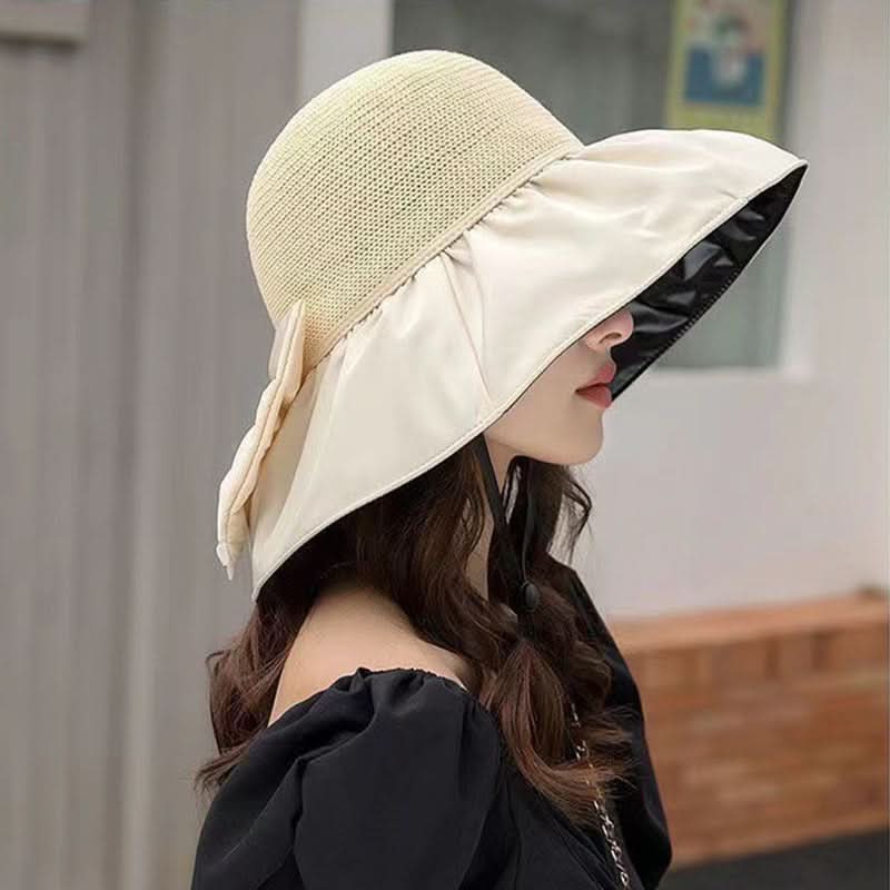 Seabreeze Chic Wide Brim Sun Hat With UV Protection For Beach Lovers