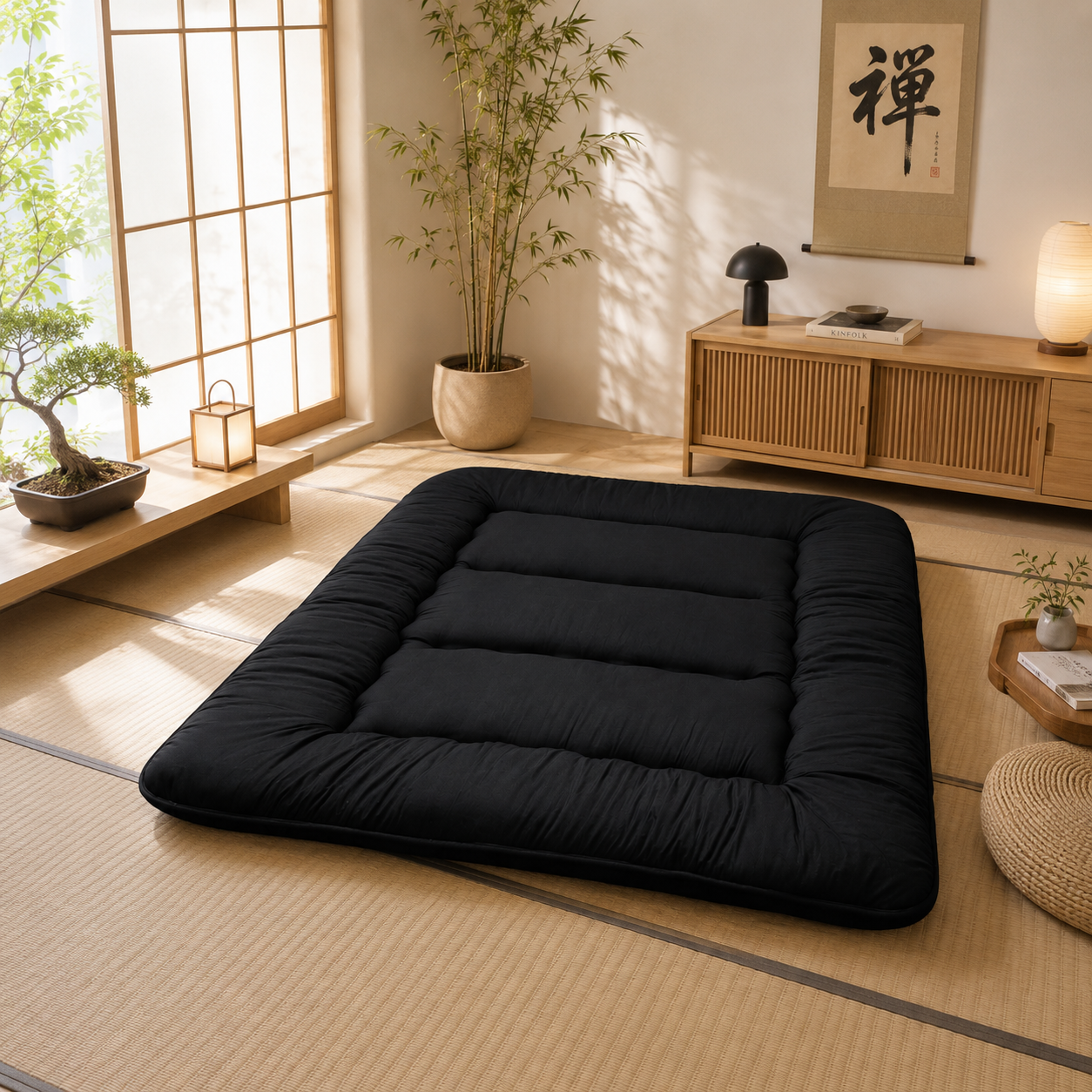 Foldable Tatami Floor Mattress, 4-Inch Futon Bed For Adults And Kids