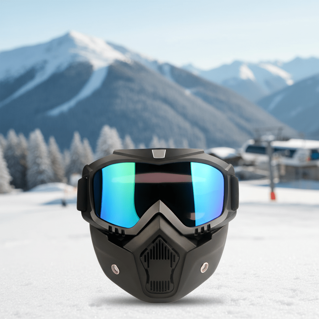 FrostGuard Pro celotvářová lyžařská maska s nerozbitným TPU rámem a křišťálově čistým sklem