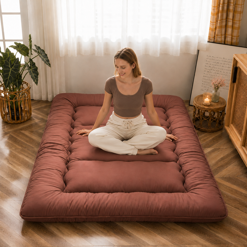 Foldable Tatami Floor Mattress, 4-Inch Futon Bed For Adults And Kids