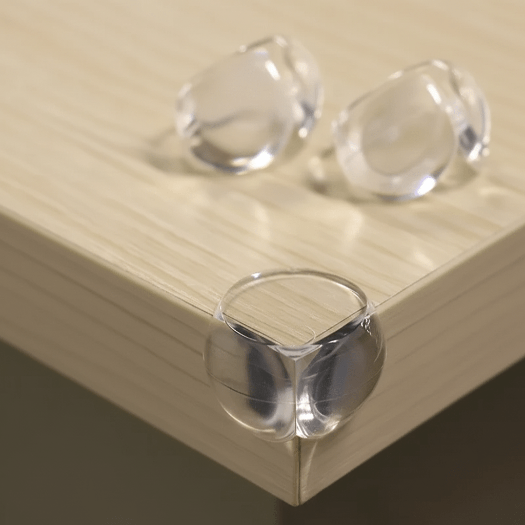 Protectores de Canto Transparentes em Silicone Macio SafeSoft para Brincadeira Segura