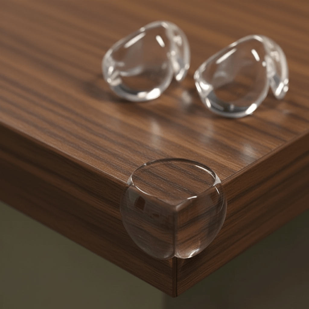 Protectores de Canto Transparentes em Silicone Macio SafeSoft para Brincadeira Segura