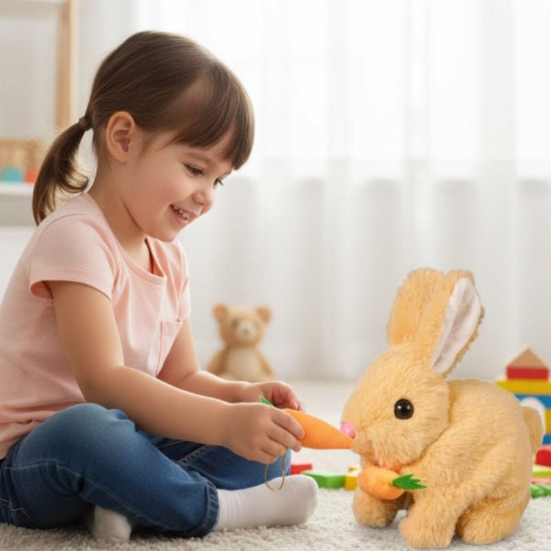 LunaTail Electric Plush Bunny That Walks, Wiggles And Wags Its Tail Interactive Toy