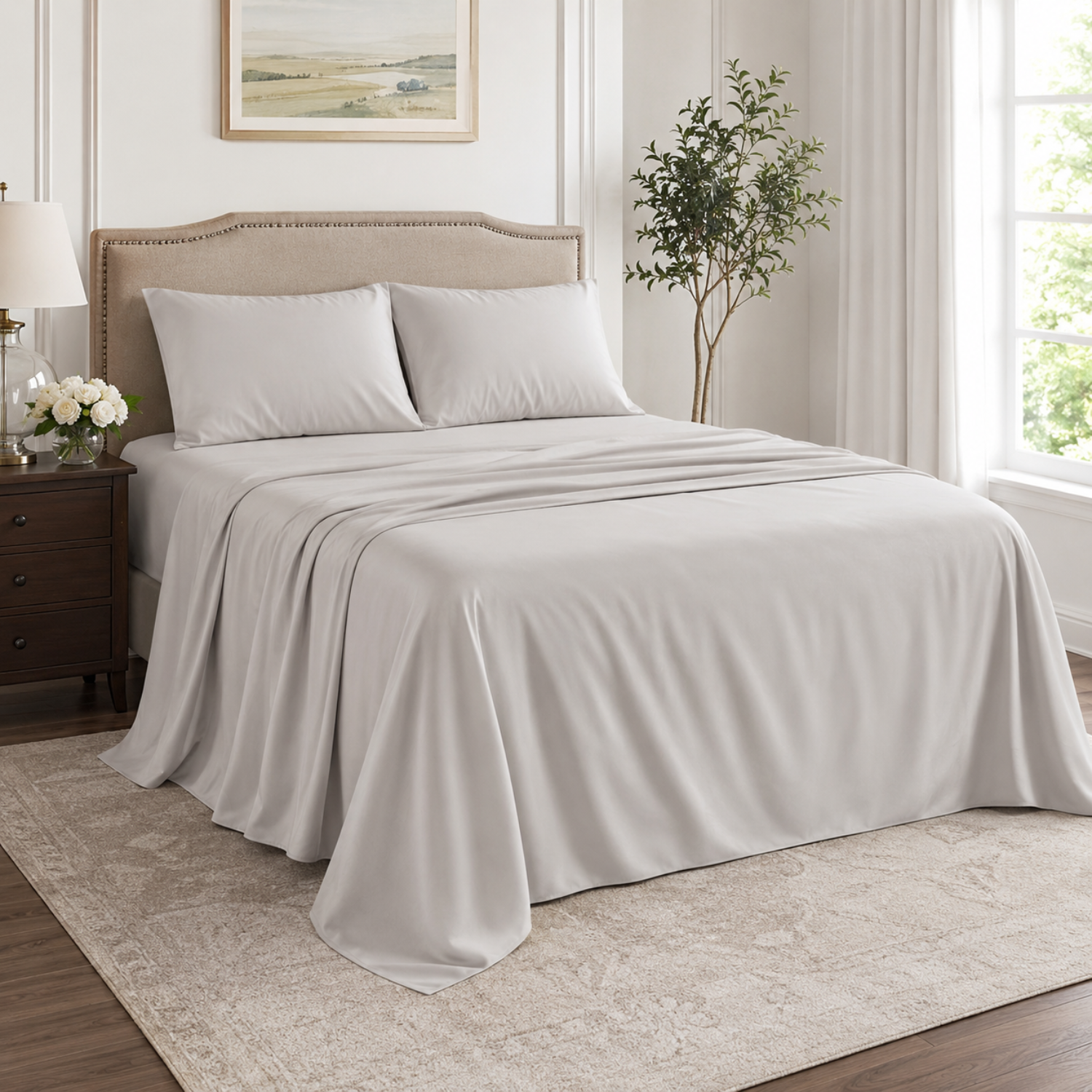 Bamboo Bliss | Bamboo Bedding Set with Cooling Technology | Soft, Breathable Sheets for Luxurious Sleep 3