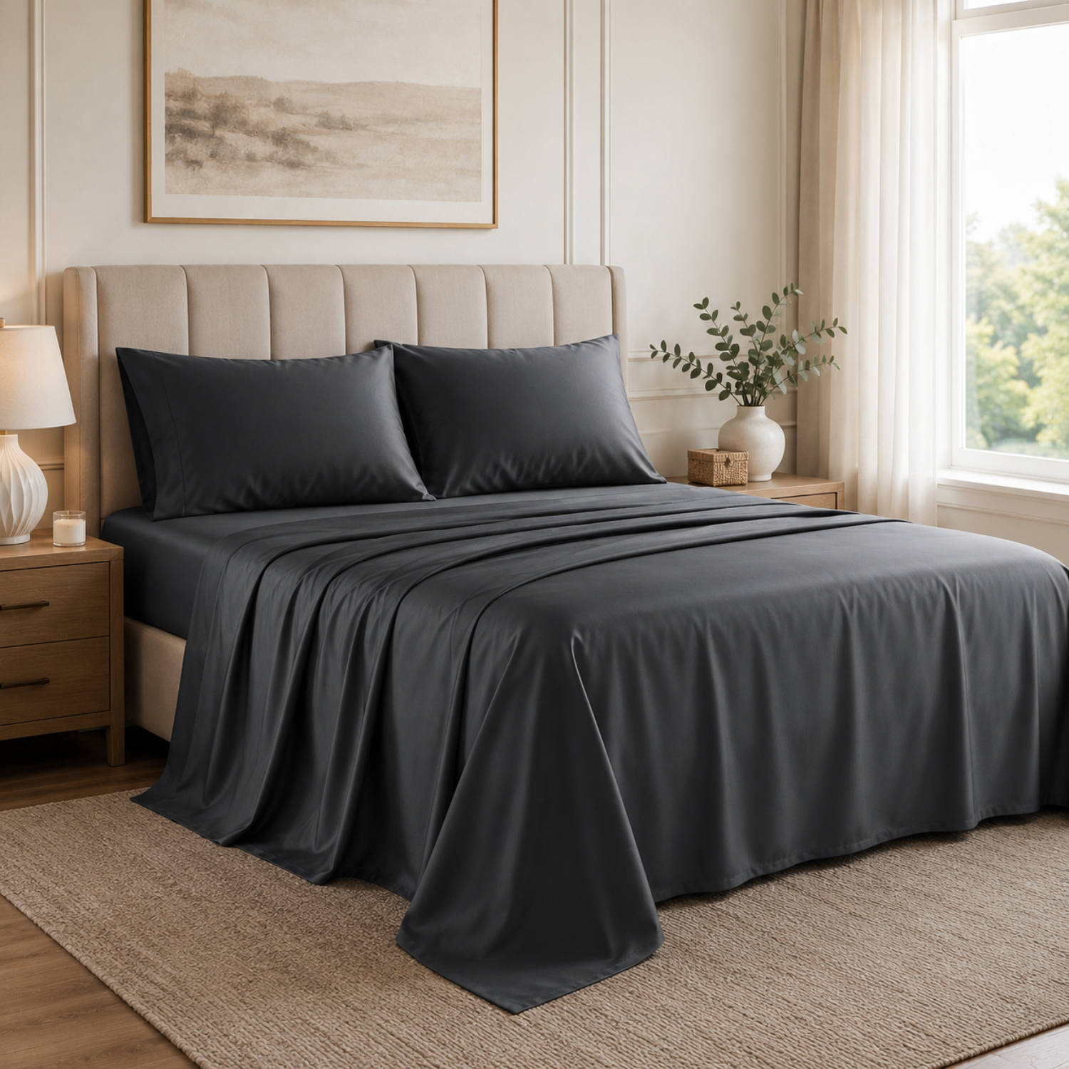 Bamboo Bliss | Bamboo Bedding Set with Cooling Technology | Soft, Breathable Sheets for Luxurious Sleep 7