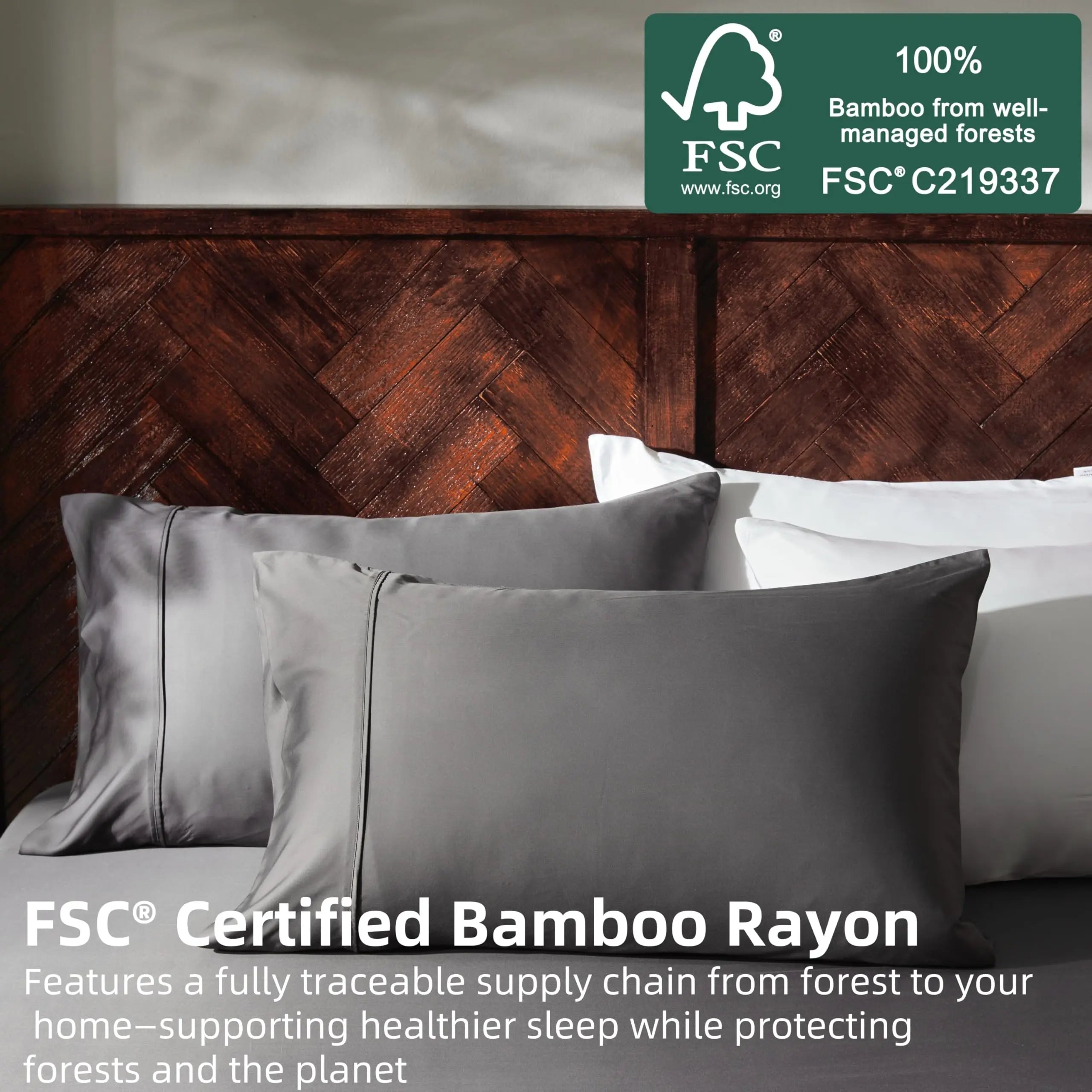 Bamboo Bliss Organic Bedding Set With Silky Cooling Breathable Comfort