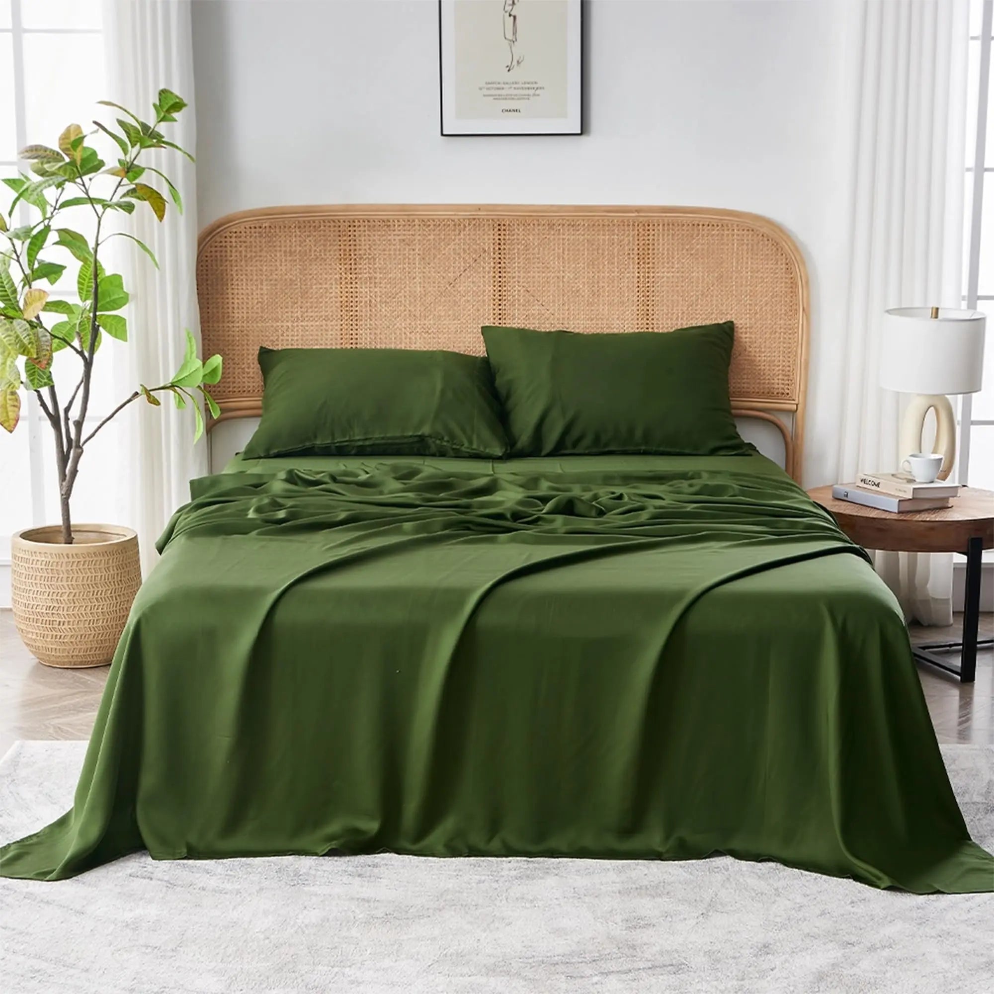 Bamboo Bliss Organic Bedding Set With Silky Cooling Breathable Comfort