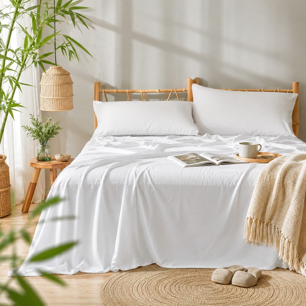 Bamboo Collection | Cooling Bed Sheets Set with Silky Soft Fabric | Breathable & Wrinkle-Resistant for All-Season Comfort 2