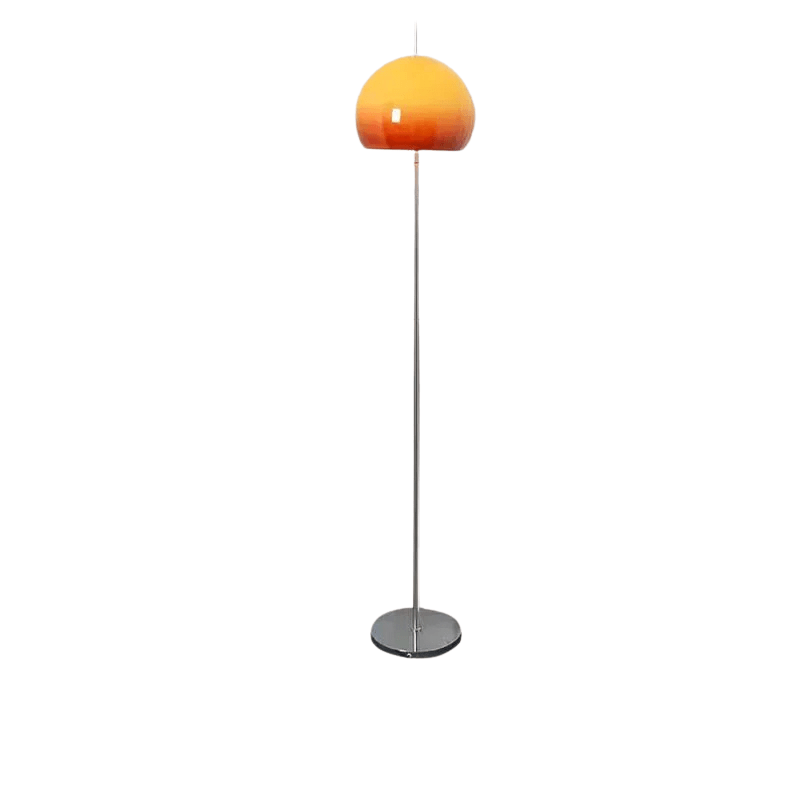 BrunoLuxe Retro Table Floor Lamp With Orange Shade Remote