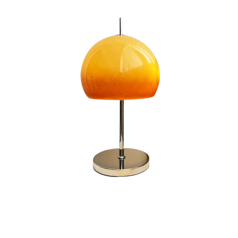 BrunoLuxe Retro Table Floor Lamp With Orange Shade Remote