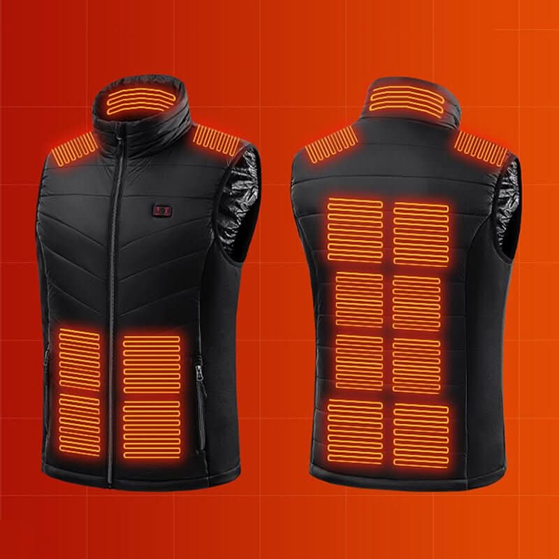 NorthGlow vyhřívaná vesta s 13 topnými zónami pro nadšence do outdooru