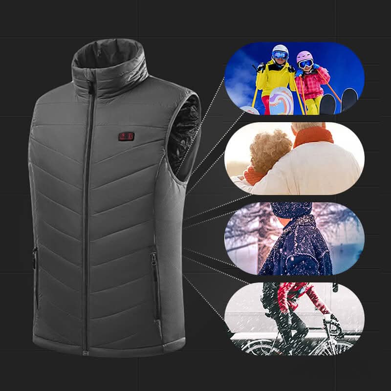NorthGlow vyhřívaná vesta s 13 topnými zónami pro nadšence do outdooru