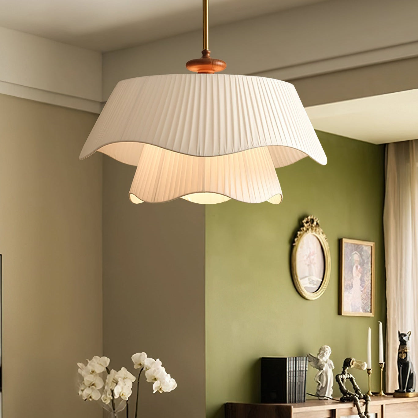 Avondale Pendant Light Metal Glass Wood Modern Elegant