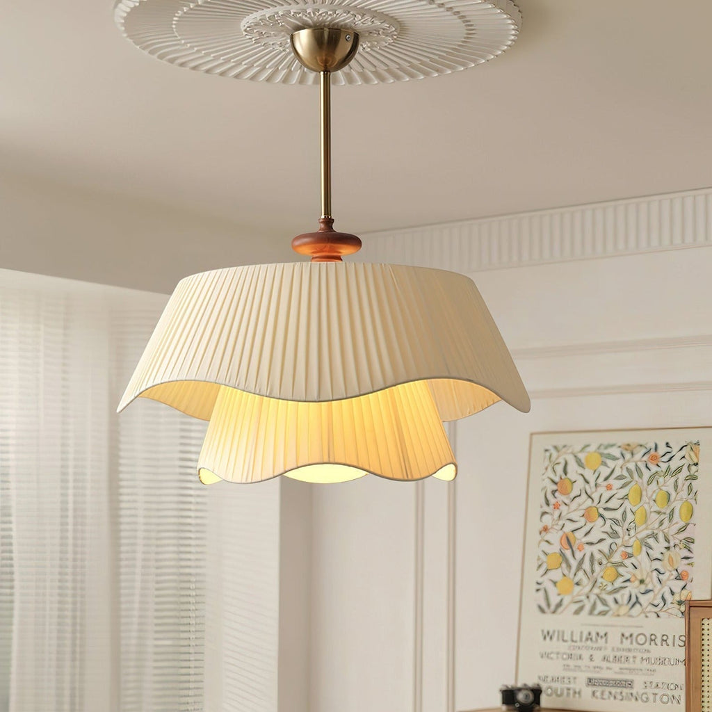 Avondale Pendel Lys Metal Glas Træ Moderne Elegant