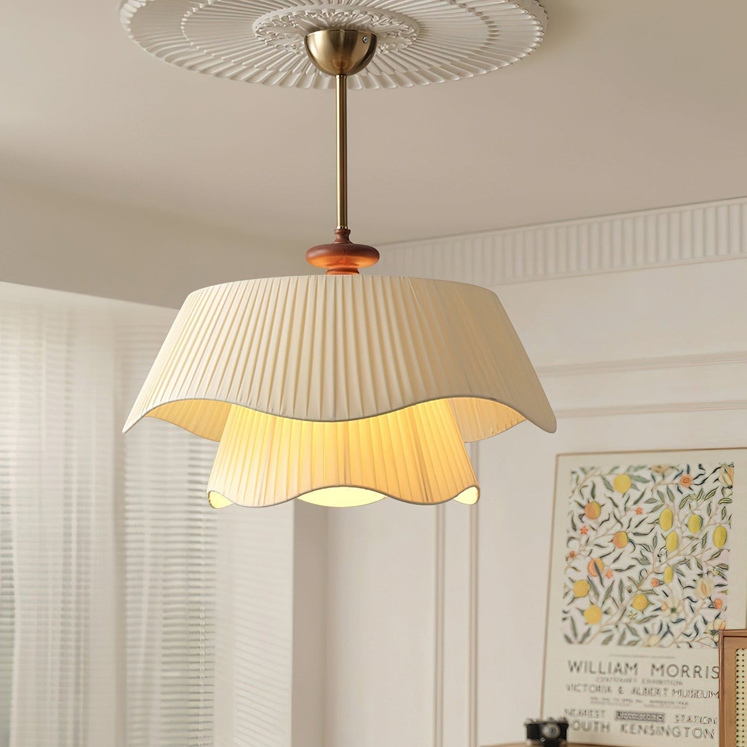 Avondale Pendant Light Metal Glass Wood Modern Elegant