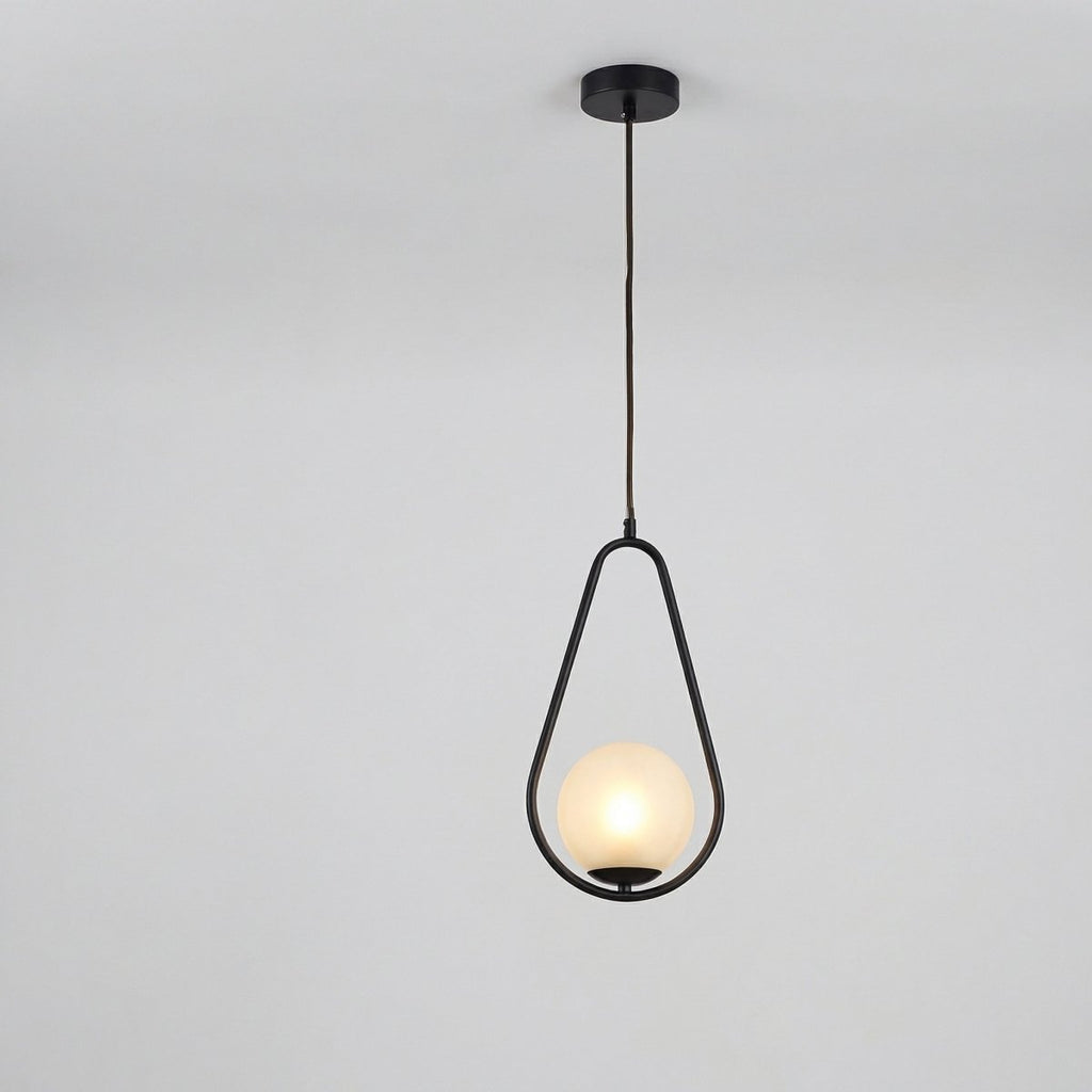 Nordic Style Black Metal Teardrop, Pendant Light, 12 Inch