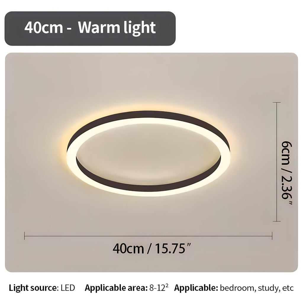 Nordisk cirkulær LED-loftlampe til soveværelse - Orntli