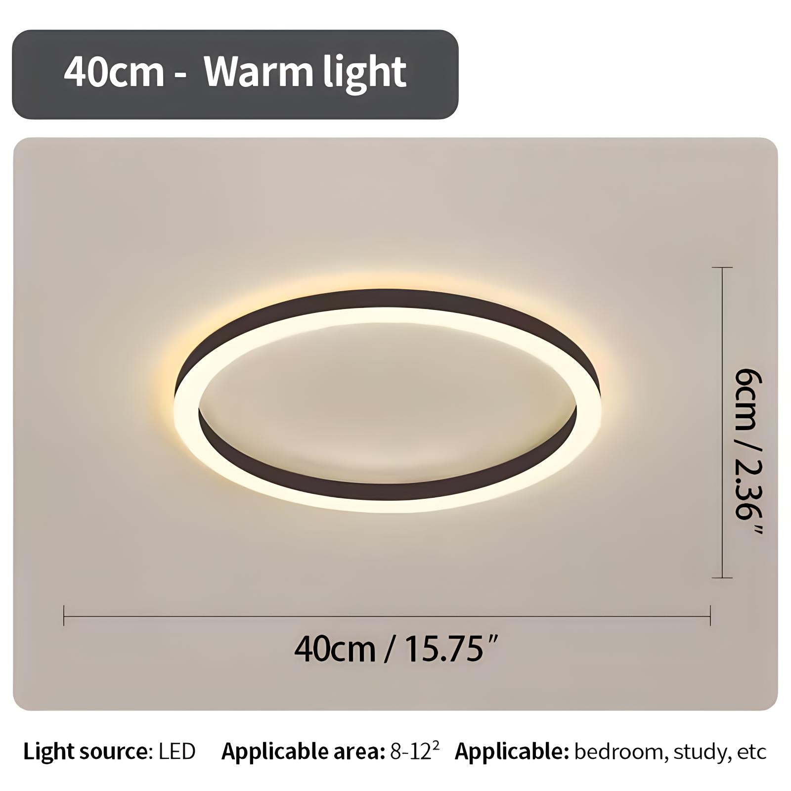 Nordisk cirkulær LED-loftlampe til soveværelse - Orntli