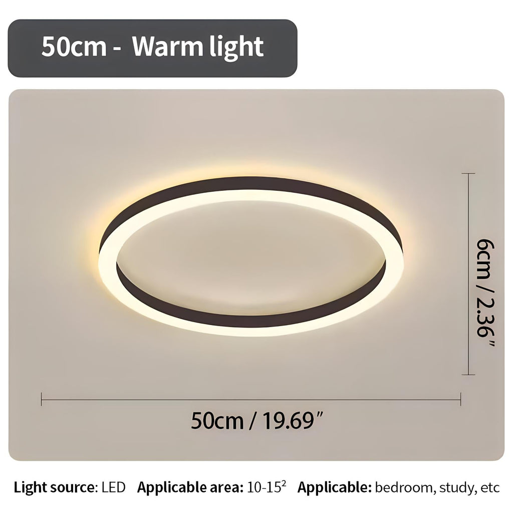 Nordisk cirkulær LED-loftlampe til soveværelse - Orntli