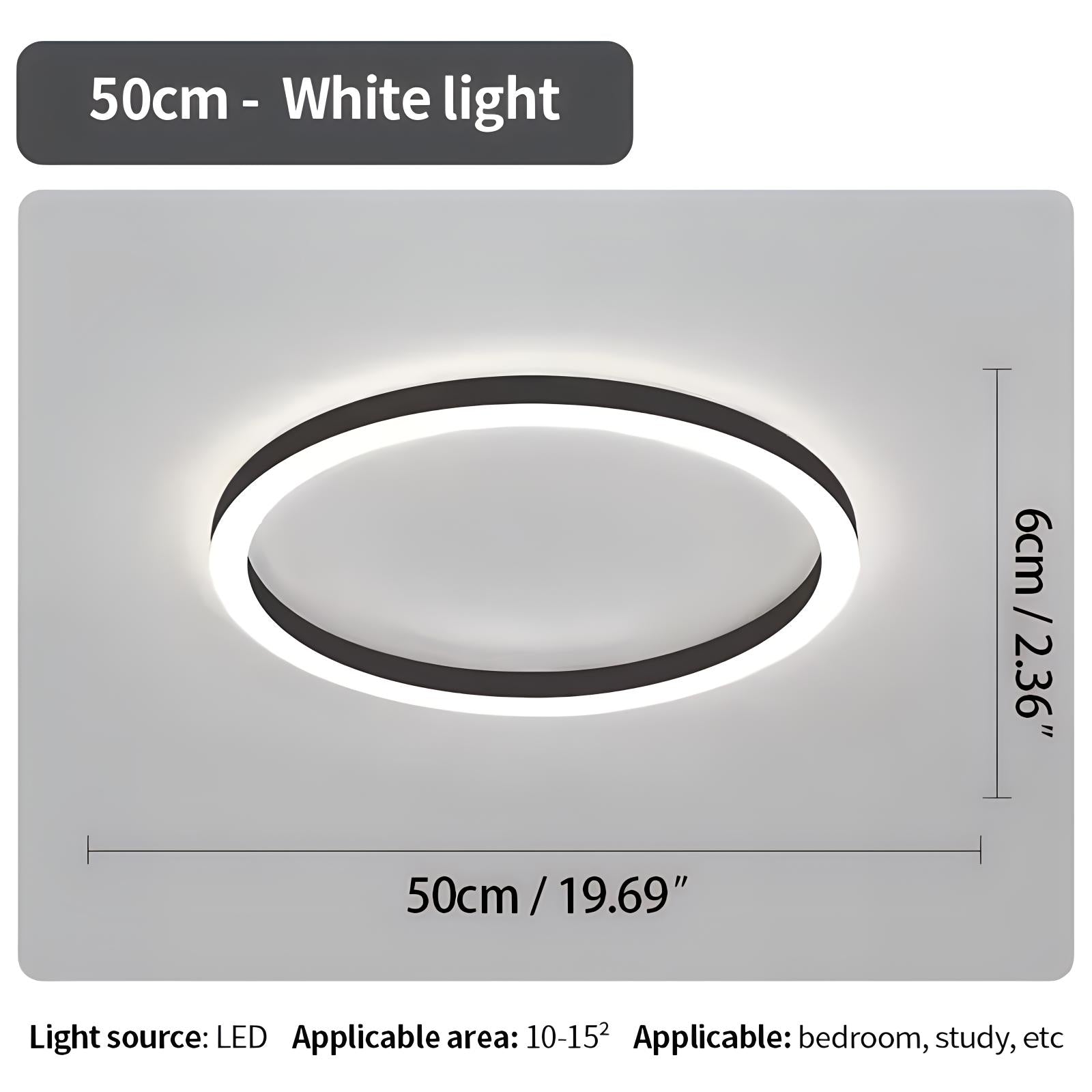 Nordisk cirkulær LED-loftlampe til soveværelse - Orntli