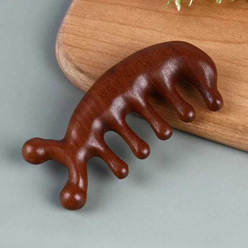 Pente de Massagem de Sândalo de Luxo Tranquilwood Antiestático Para Todos os Tipos de Cabelo