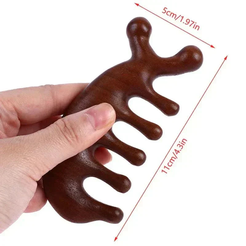 Pente de Massagem de Sândalo de Luxo Tranquilwood Antiestático Para Todos os Tipos de Cabelo