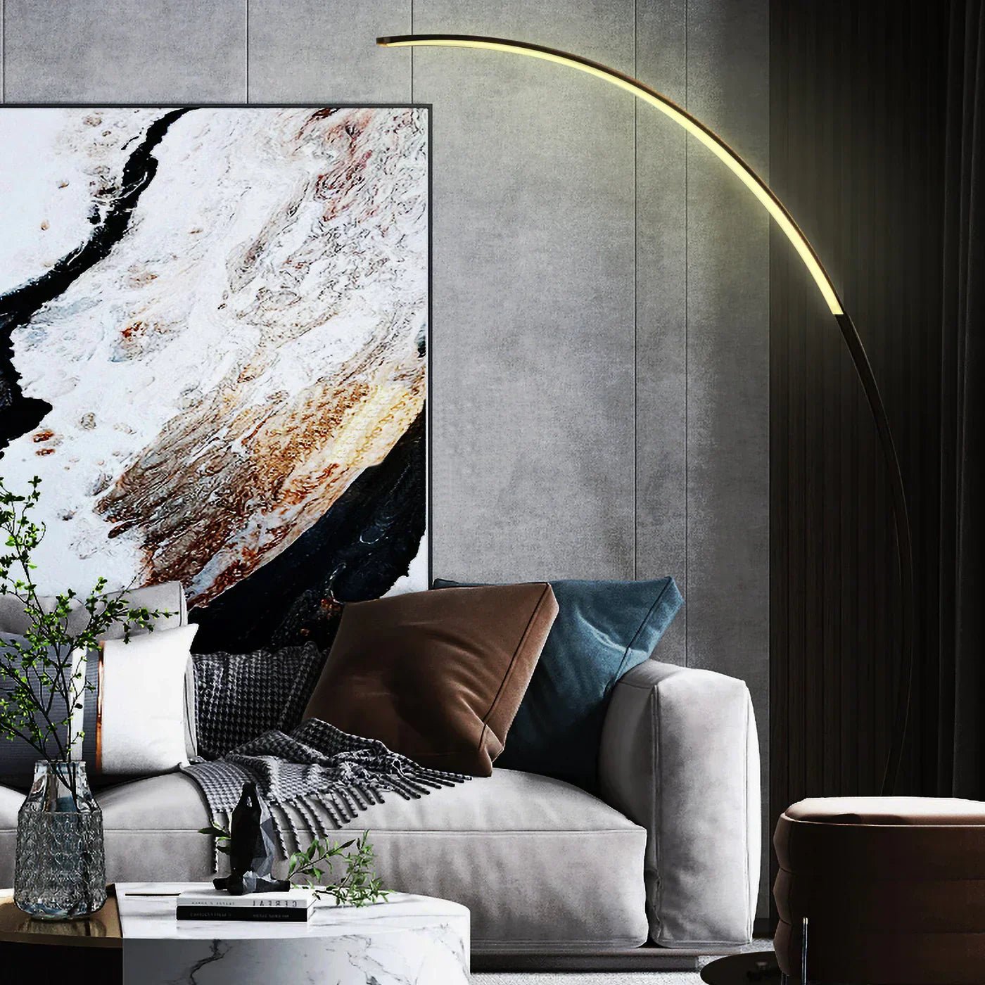 LuminArc Stylish Arched RGB Floor Lamp Adjustable For Home