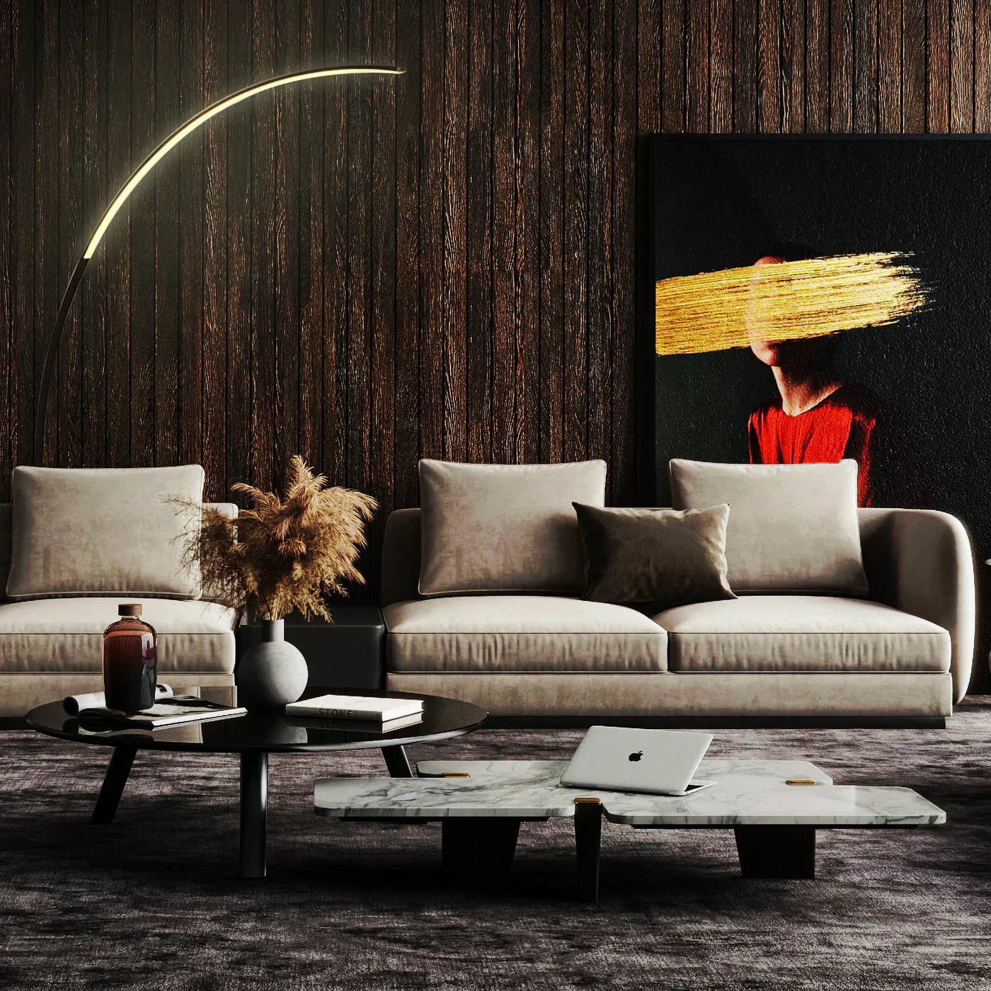 LuminArc Stylish Arched RGB Floor Lamp Adjustable For Home