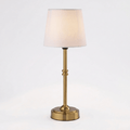 Table Lamp In Brass With Fabric Shade 18 Inches High