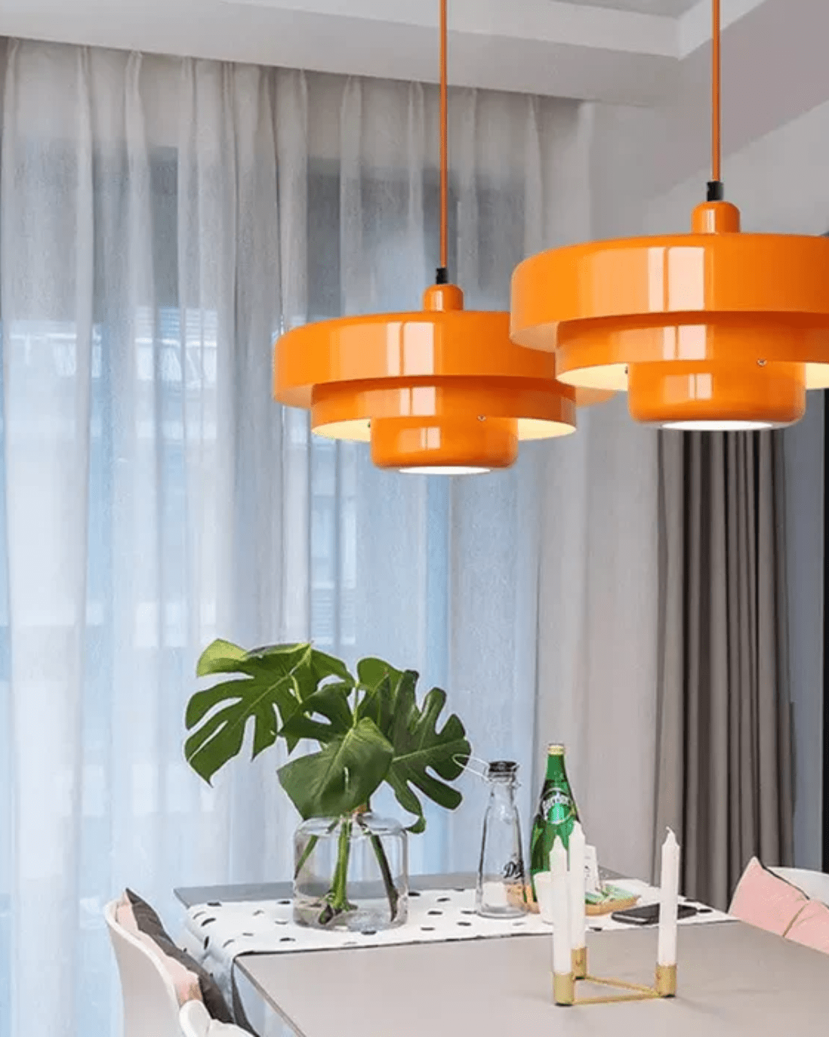 LumaCascade Stufenpendelleuchte aus Eisen und Aluminium