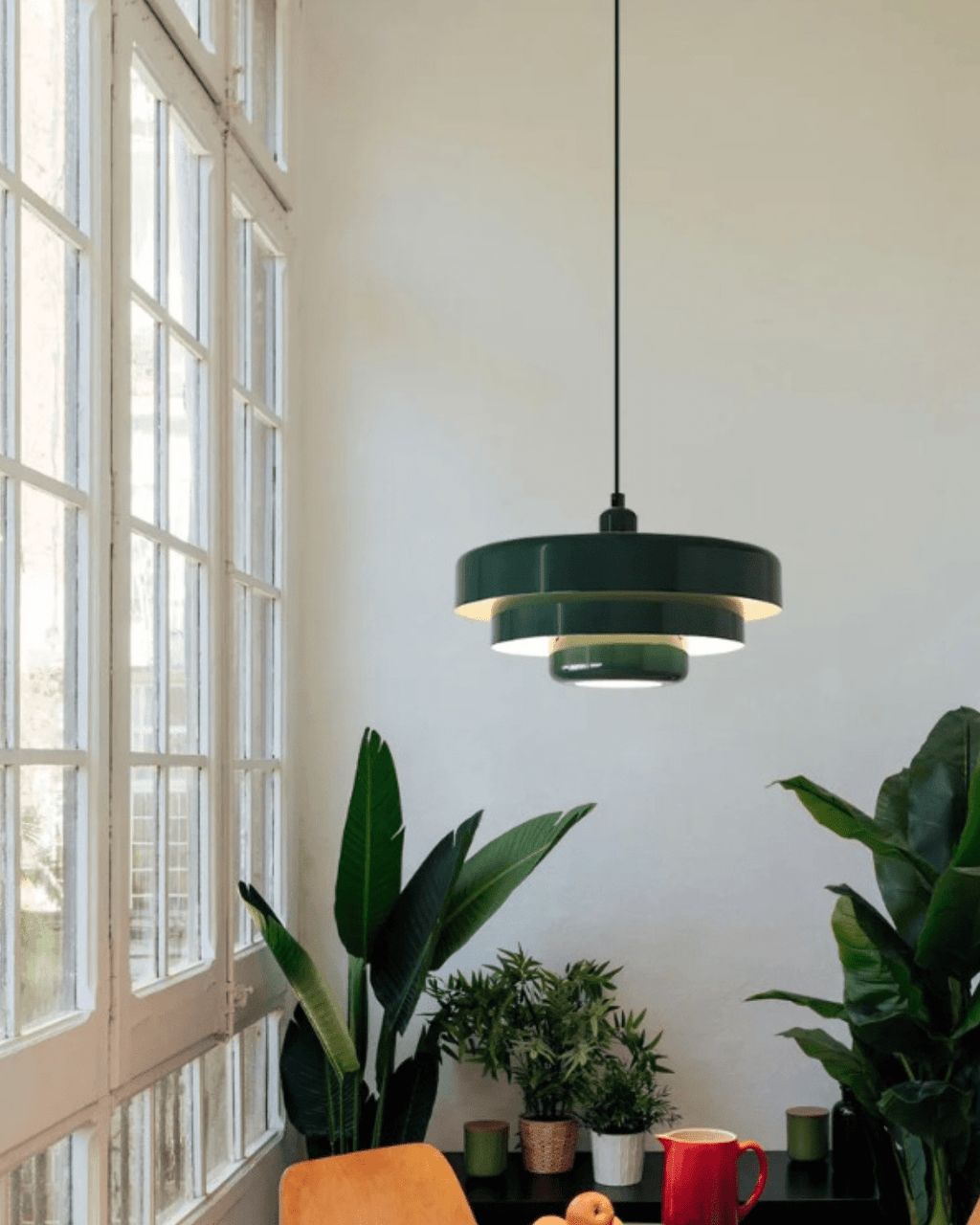LumaCascade Stufenpendelleuchte aus Eisen und Aluminium